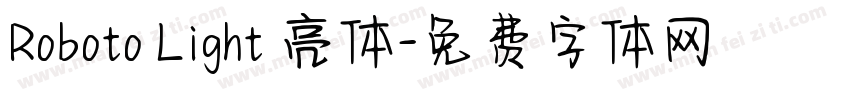 Roboto Light 亮体字体转换
